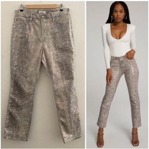 Good American Good Straight Snake Print Jeans Size 33